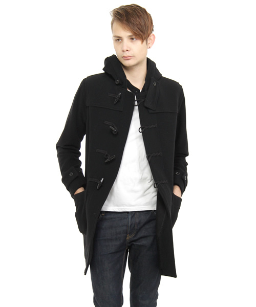 ヒステリックグラマー　ダッフルコート　ヒスガール　ワッペン　ファー　ブラック　黒 HYSTERIC GLAMOUR（ヒステリックグラマー）の「タスマニアフラノ