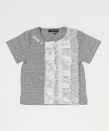 CHUBBYGANG | ミックスパターンフリル半袖Tシャツ(Tシャツ/カットソー)