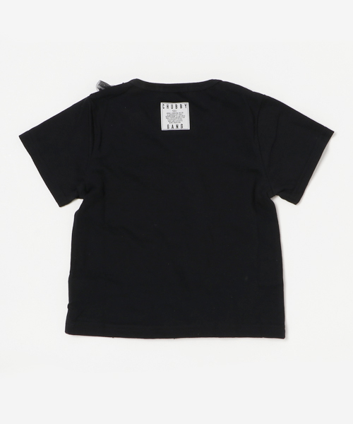 CHUBBYGANG（チャビーギャング）の「ミックスパターンフリル半袖Tシャツ（Tシャツ/カットソー・キッズ・ホワイト/ライトグレー/ブラック・140/100/130/120/110/150/160）」の4枚目の写真