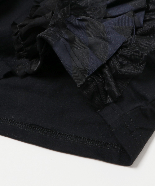 CHUBBYGANG（チャビーギャング）の「ミックスパターンフリル半袖Tシャツ（Tシャツ/カットソー・キッズ・ホワイト/ライトグレー/ブラック・140/100/130/120/110/150/160）」の8枚目の写真