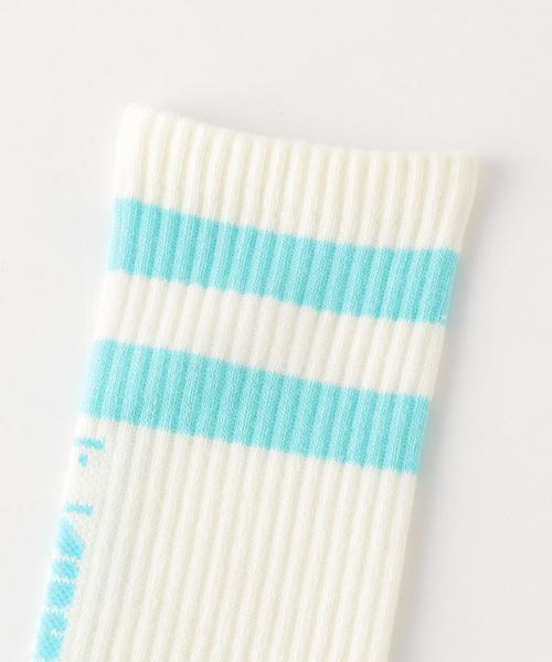 FLAGSTUFF（フラグスタフ）の「【別注】 ＜F-LAGSTUF-F＞ LINE SOCKS 17SS/ソックス ◆（ソックス/靴下・メンズ・ブラック/ピンク/イエロー/ライトブルー・FREE）」の5枚目の写真