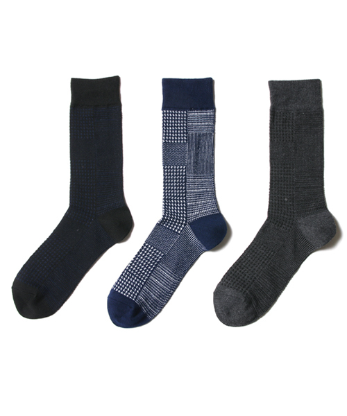 THE CASUAL（カジュアル）の「マルチパターン3足セットソックス(クルー)（ソックス/靴下・メンズ・S/M/C/B/D/E/F/G/H/I/A/J/O/N/L/K/U/Q/R/T/V/W/X/P/テラコッタ/Y/チャコール/レッド/ブラック/ネイビー/ホワイト/その他/グレー/Z・FREE）」の11枚目の写真