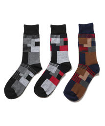 THE CASUAL MENS(カジュアルメンズ)の「マルチパターン3足セットソックス(