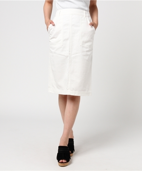 Honeys(ハニーズ)の「タイトスカート(スカート・レディース・ネイビー/カーキ/オフホワイト/ベージュ・M/S/L)」の2枚目の写真