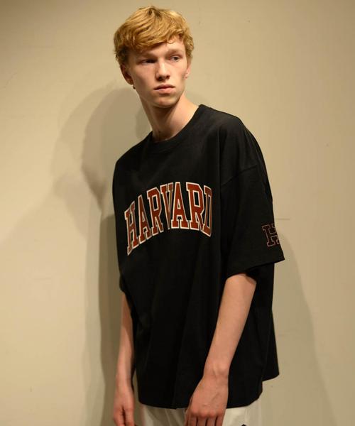 HARVARD（ハーバード）の「＜HARVARD × monkey time＞ LOGO T/Tシャツ ◆（Tシャツ/カットソー・メンズ・ブラック/ベージュ・X-LARGE/MEDIUM/LARGE/SMALL）」の6枚目の写真