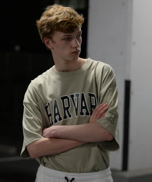 HARVARD（ハーバード）の「＜HARVARD × monkey time＞ LOGO T/Tシャツ ◆（Tシャツ/カットソー・メンズ・ブラック/ベージュ・X-LARGE/MEDIUM/LARGE/SMALL）」の4枚目の写真