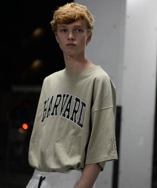 HARVARD（ハーバード）の「＜HARVARD × monkey time＞ LOGO T/Tシャツ ◆（Tシャツ/カットソー・メンズ・ブラック/ベージュ・X-LARGE/MEDIUM/LARGE/SMALL）」の5枚目の写真