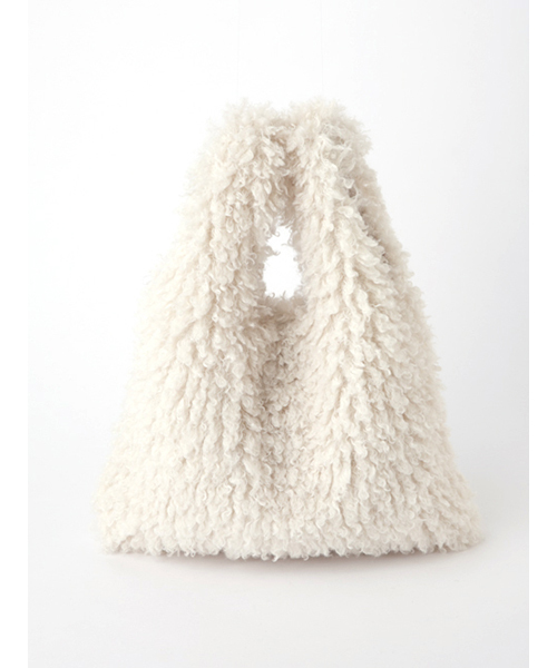 w closet（ダブルクローゼット）の「ボアBAG（トートバッグ・レディース・ブラウン/ピンク/キナリ・FREE）」の2枚目の写真