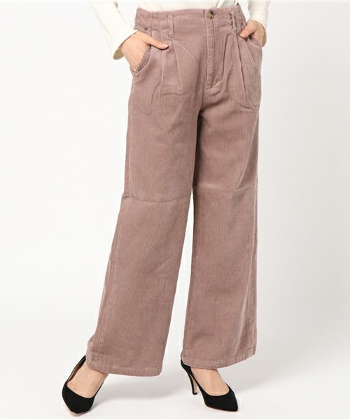 AMERICAN HOLIC(アメリカンホリック)の「【追加生産】太コーデュロイワイドパンツ(その他パンツ・レディース・ブラック/ネイビー/アイボリー/ボルドー/キャメル/ピンクベージュ/グレイッシュベージュ・MEDIUM/LARGE)」の7枚目の写真