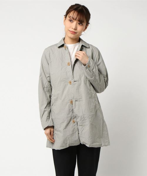 D.M.G.（ドミンゴ）の「D.M.G / ディーエムジー　ステンカラーハーフコート 18-499（ダウンジャケット/コート・レディース・ブルー/オリーブ/グレー・2）」の12枚目の写真