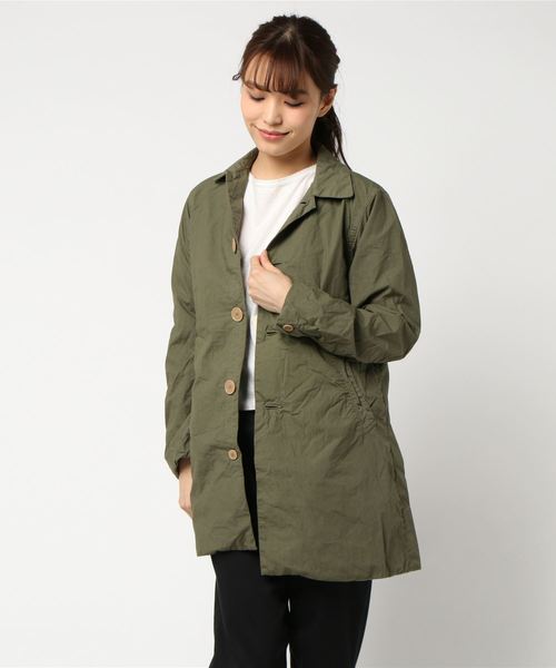 D.M.G.（ドミンゴ）の「D.M.G / ディーエムジー　ステンカラーハーフコート 18-499（ダウンジャケット/コート・レディース・ブルー/オリーブ/グレー・2）」の11枚目の写真