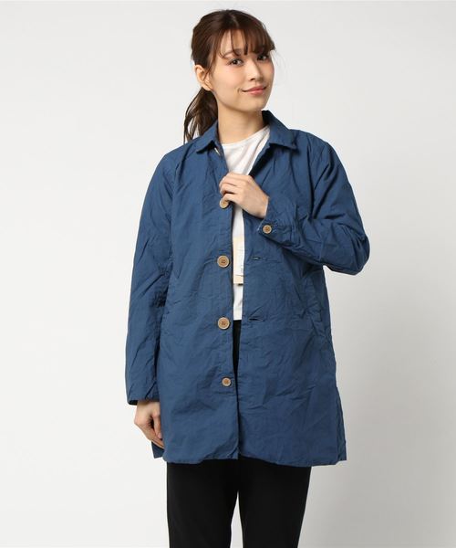 D.M.G.（ドミンゴ）の「D.M.G / ディーエムジー　ステンカラーハーフコート 18-499（ダウンジャケット/コート・レディース・ブルー/オリーブ/グレー・2）」の10枚目の写真