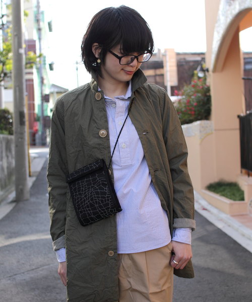 D.M.G.（ドミンゴ）の「D.M.G / ディーエムジー　ステンカラーハーフコート 18-499（ダウンジャケット/コート・レディース・ブルー/オリーブ/グレー・2）」の8枚目の写真