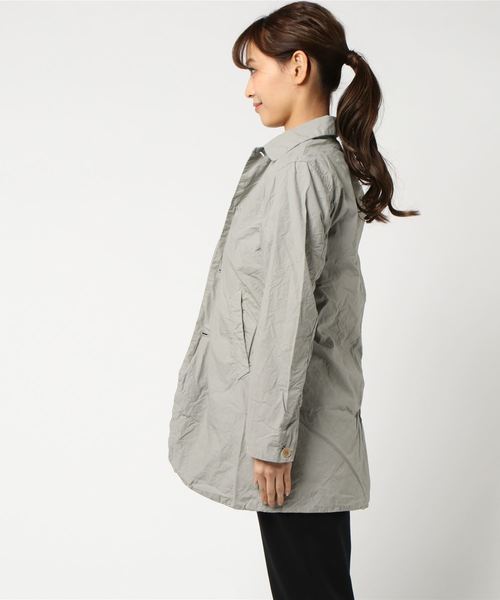 D.M.G.（ドミンゴ）の「D.M.G / ディーエムジー　ステンカラーハーフコート 18-499（ダウンジャケット/コート・レディース・ブルー/オリーブ/グレー・2）」の5枚目の写真