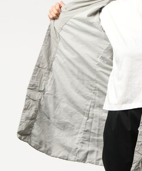 D.M.G.（ドミンゴ）の「D.M.G / ディーエムジー　ステンカラーハーフコート 18-499（ダウンジャケット/コート・レディース・ブルー/オリーブ/グレー・2）」の6枚目の写真