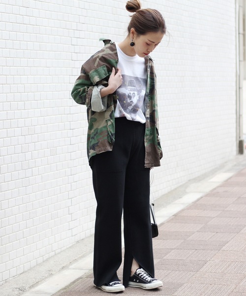 JOURNAL STANDARD relume（ジャーナルスタンダード　レリューム）の「ワッフル スリットパンツ_#（その他パンツ・レディース・ブラック/ベージュ/オレンジ・FREE）」の20枚目の写真