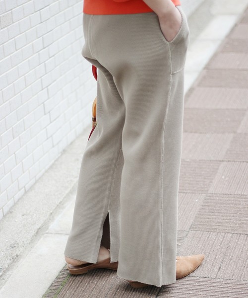 JOURNAL STANDARD relume（ジャーナルスタンダード　レリューム）の「ワッフル スリットパンツ_#（その他パンツ・レディース・ブラック/ベージュ/オレンジ・FREE）」の17枚目の写真