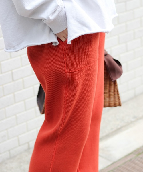 JOURNAL STANDARD relume（ジャーナルスタンダード　レリューム）の「ワッフル スリットパンツ_#（その他パンツ・レディース・ブラック/ベージュ/オレンジ・FREE）」の7枚目の写真