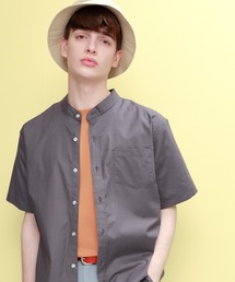 EMMA CLOTHES | 【WEB限定】LINEN×COTTONオーバーサイズバンドカラーシャツ(シャツ/ブラウス)