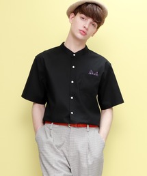 EMMA CLOTHES | 【WEB限定】LINEN×COTTONオーバーサイズバンドカラーシャツ(シャツ/ブラウス)