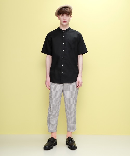 EMMA CLOTHES(エマクローズ)の「LINEN×COTTONオーバーサイズバンドカラーシャツ(シャツ/ブラウス・メンズ・チャコール/ブルー/ブラック/ネイビー/オフホワイト/ダークグリーン/ベージュ・M/L/S)」の13枚目の写真