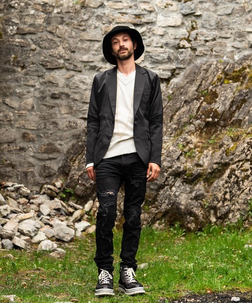 glamb（グラム）の「Damaged denim / ダメージドデニム（デニムパンツ・メンズ・ブラック/グレー・4/2/1/3/0）」の5枚目の写真