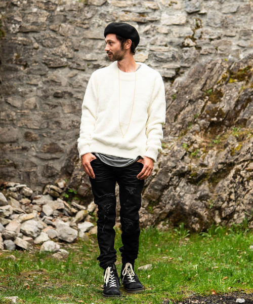 glamb（グラム）の「Damaged denim / ダメージドデニム（デニムパンツ・メンズ・ブラック/グレー・4/2/1/3/0）」の3枚目の写真