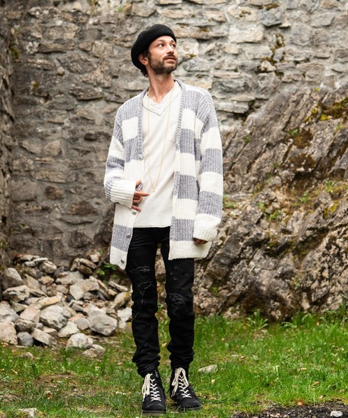 glamb（グラム）の「Damaged denim / ダメージドデニム（デニムパンツ・メンズ・ブラック/グレー・4/2/1/3/0）」の9枚目の写真