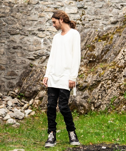 glamb（グラム）の「Damaged denim / ダメージドデニム（デニムパンツ・メンズ・ブラック/グレー・4/2/1/3/0）」の6枚目の写真