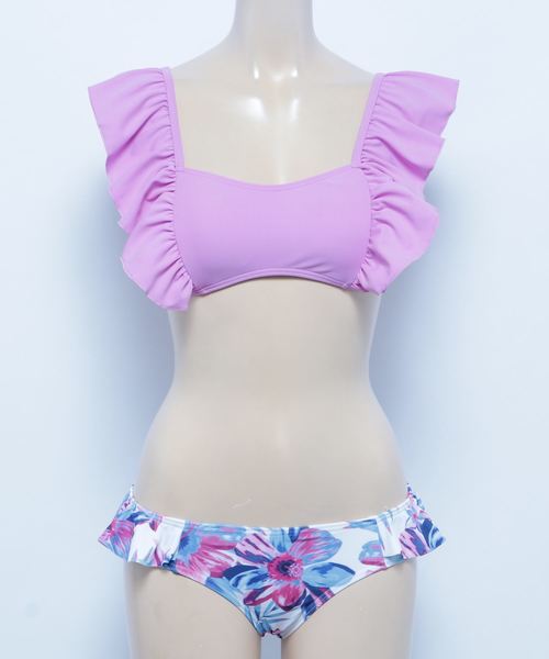 KOBE LETTUCE（コウベレタス）の「ショルダーフリルビキニ/レディース/スイムウェア/水着[S141]神戸レタス（水着・レディース・イエロー/サックスブルー/ブラック/チェック/ピンク系その他/ブラック系その他・FREE）」の11枚目の写真