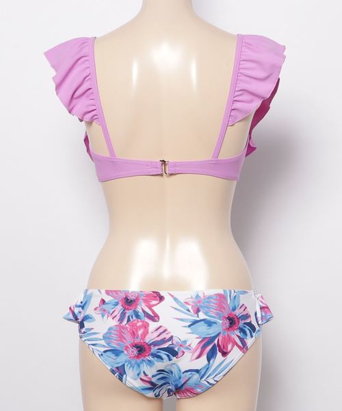 KOBE LETTUCE（コウベレタス）の「ショルダーフリルビキニ/レディース/スイムウェア/水着[S141]神戸レタス（水着・レディース・イエロー/サックスブルー/ブラック/チェック/ピンク系その他/ブラック系その他・FREE）」の8枚目の写真