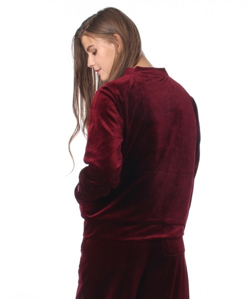 ROXY(ロキシー)の「INSPIRED BY THE SEA/ロキシー レディース ノーカラー ジャケット ベロア ブルゾン(ノーカラージャケット・レディース・ブラック/ネイビー/ワインレッド・SMALL/MEDIUM/LARGE)」の11枚目の写真