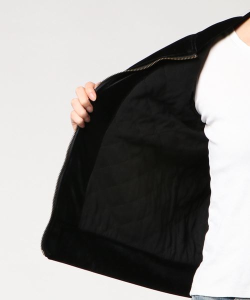 ROXY(ロキシー)の「INSPIRED BY THE SEA/ロキシー レディース ノーカラー ジャケット ベロア ブルゾン(ノーカラージャケット・レディース・ブラック/ネイビー/ワインレッド・SMALL/MEDIUM/LARGE)」の6枚目の写真