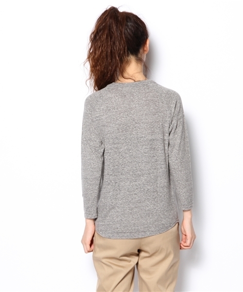 BEAMS BOY（ビームスボーイ）の「○BEAMS BOY / 天竺ラグラン 9分袖（Tシャツ/カットソー・レディース・ライトグレー/チャコールグレー/ブルー・ONE SIZE）」の6枚目の写真