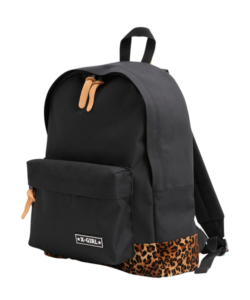 X-girl（エックスガール）の「LEOPARD BACKPACK（バックパック/リュック・レディース・レッド/ブラック/ネイビー・ONE SIZE）」の4枚目の写真