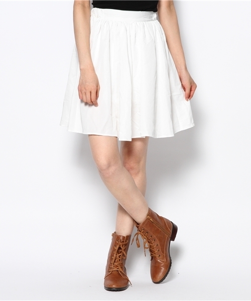 WEGO（ウィゴー）の「WEGO/カラーミドルスカート（スカート・レディース・オフホワイト/ブラック/ダークグリーン/ネイビー/レッド・FREE）」の13枚目の写真