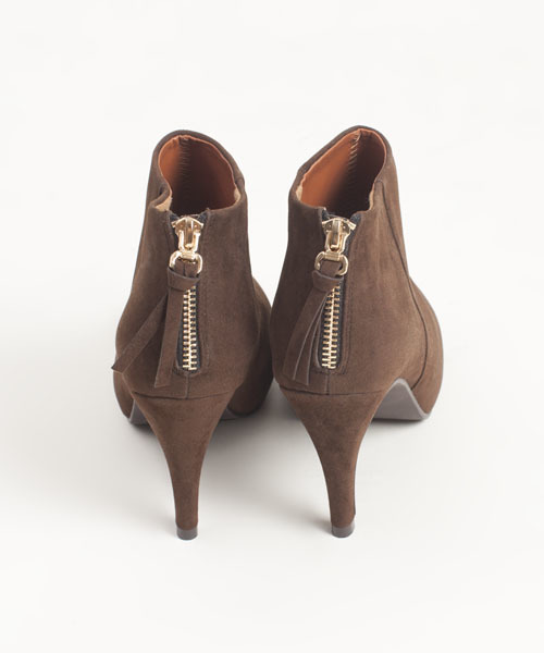 NANO universe（ナノユニバース）の「バックジップショートブーティー（ブーティ・レディース・ブラック/グレー/ダークブラウン/ベージュ・36/37/38）」の7枚目の写真