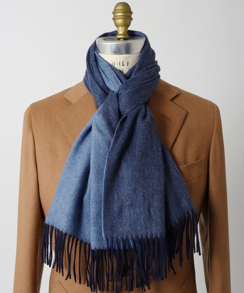 SHIPS(シップス)の「SD: 【カシミヤ】ソリッド リバーシブル マフラー(マフラー・メンズ・ナチュラル/ブラウン/ライトブルー/ネイビー/ライトグリーン/ダークグレー/ダークブラウン/コバルトブルー/スカイブルー・ONE SIZE)」の7枚目の写真