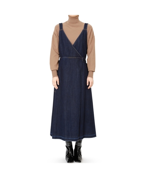 LE CIEL BLEU（ルシェルブルー）の「Denim Double Wrap Dress 