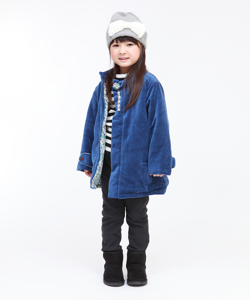 RAGMART（ラグマート）の「ベロアロングコート（その他アウター・キッズ・ベージュ/ネイビー・110cm/100cm/120cm/130cm）」の9枚目の写真