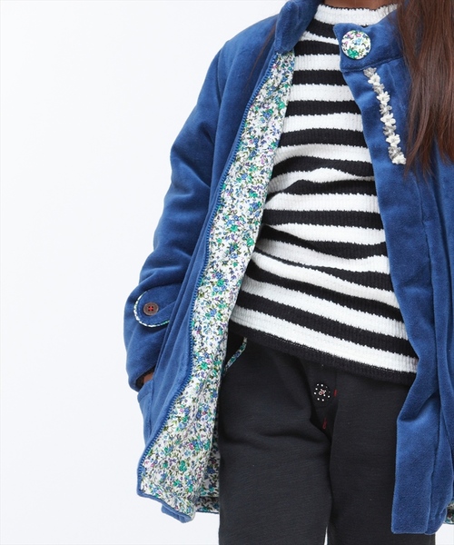 RAGMART（ラグマート）の「ベロアロングコート（その他アウター・キッズ・ベージュ/ネイビー・110cm/100cm/120cm/130cm）」の5枚目の写真