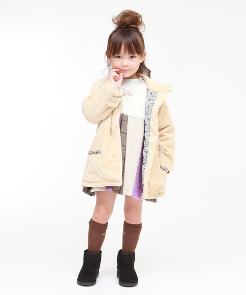 RAGMART（ラグマート）の「ベロアロングコート（その他アウター・キッズ・ベージュ/ネイビー・110cm/100cm/120cm/130cm）」の6枚目の写真