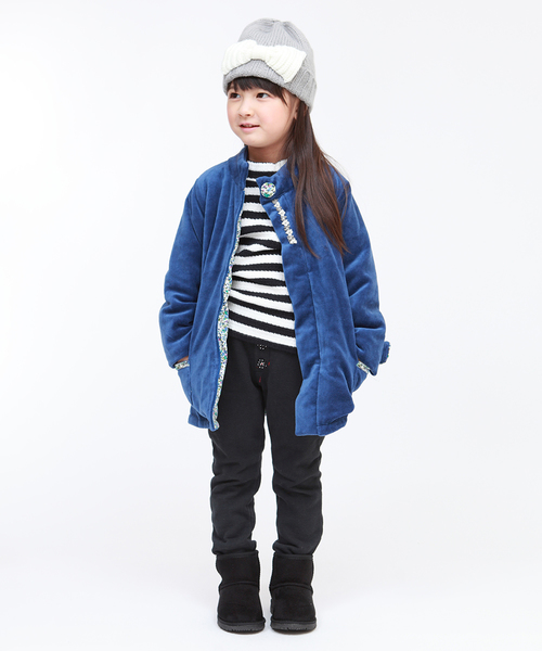 RAGMART（ラグマート）の「ベロアロングコート（その他アウター・キッズ・ベージュ/ネイビー・110cm/100cm/120cm/130cm）」の13枚目の写真