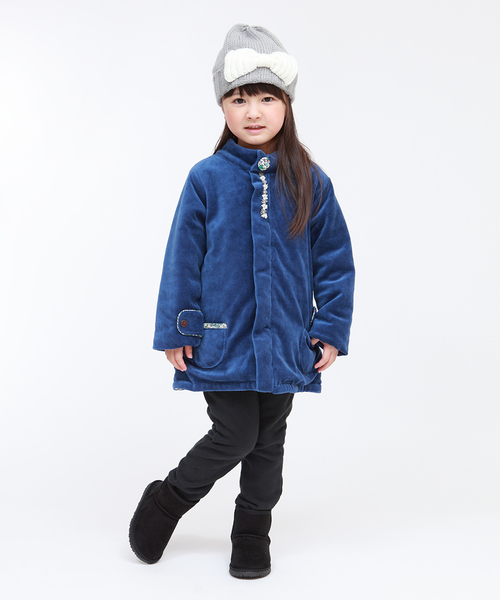 RAGMART（ラグマート）の「ベロアロングコート（その他アウター・キッズ・ベージュ/ネイビー・110cm/100cm/120cm/130cm）」の10枚目の写真