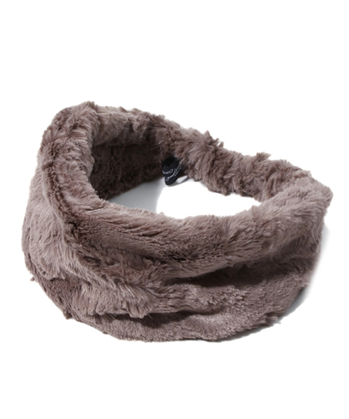 CIAOPANIC（チャオパニック）の「【Ciaopanic】ファーヘアバンド（ヘアバンド・レディース・ブラウン/グレー/ベージュ・FREE）」の3枚目の写真