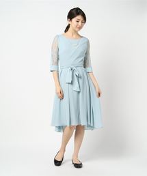 アクシーズファム ネックレス付き袖レースドレス セール】ネックレス付袖レースドレス（ドレス）｜axes femme
