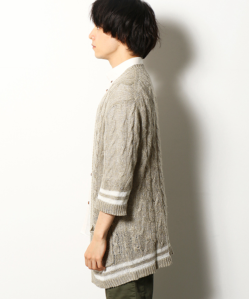 COMME CA COMMUNE(コムサコミューン)の「【LINIFICIO】 リネン チルデン ボタンレス カーディガン(カーディガン/ボレロ・メンズ・キナリ・MEDIUM/LARGE)」の7枚目の写真