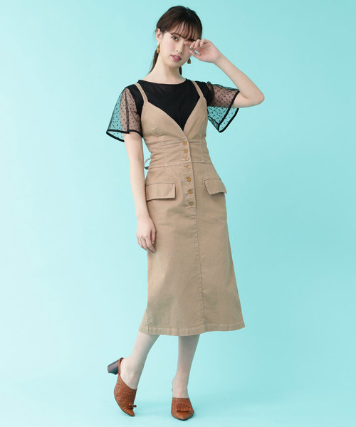 JILLSTUART - ジェニーチュールドットカットソー セール】◇〈washable〉ボリュームチュールトップス（T