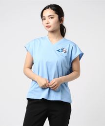 PUNYUS | サメワンポイントVネックＴシャツ(Tシャツ/カットソー)