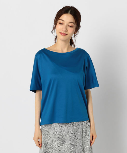 NOLLEY’S(ノーリーズ)の「スムースドルマンショートスリーブTシャツ(Tシャツ/カットソー・レディース・ホワイト/ブラック/ブルー・38)」の10枚目の写真